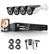 TIGERSECU 1080P 8-Channel 4 Cameras DVR Security Bundle