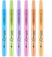 Writech Retractable Highlighters Assorted Colors: Chisel Tip Click Aesthetic Highlighter Marker P...