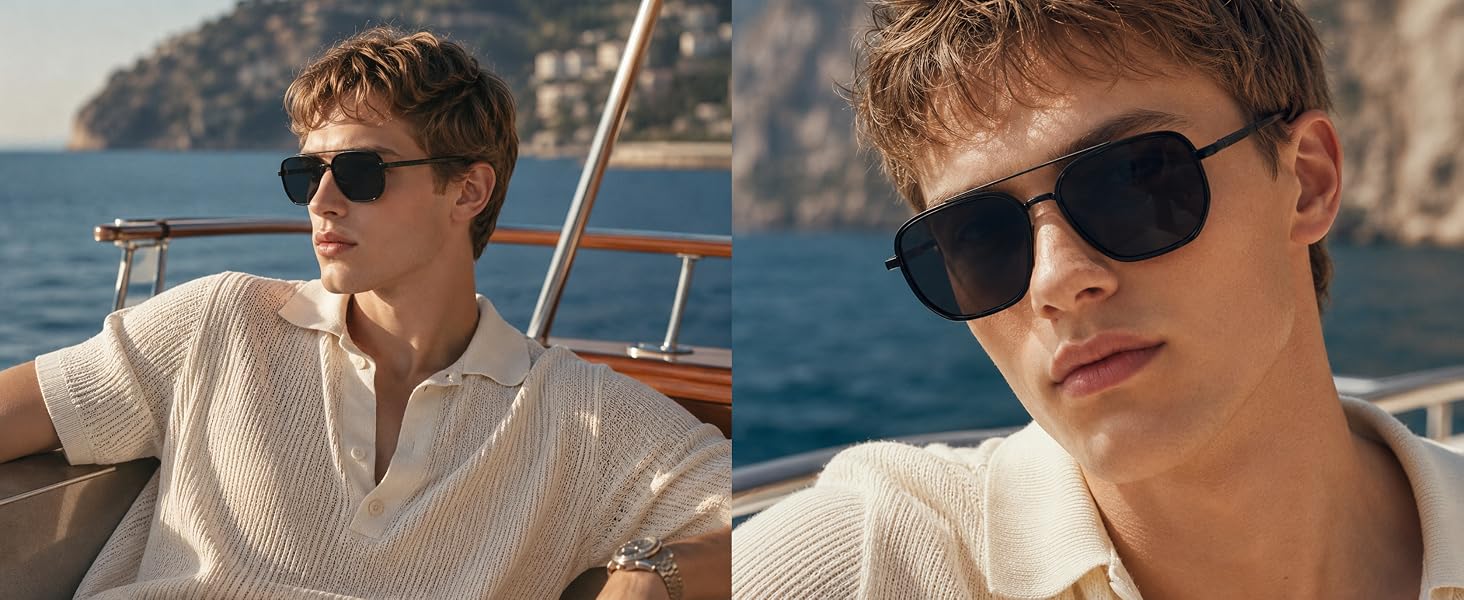 Tangle Free Polarized Aviator Sunglasses for Women