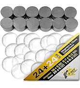 Ceramic Magnets for Crafts with Transparent Glass Cabochons - Clear Glass Dome 1 inch (25mm) and ...