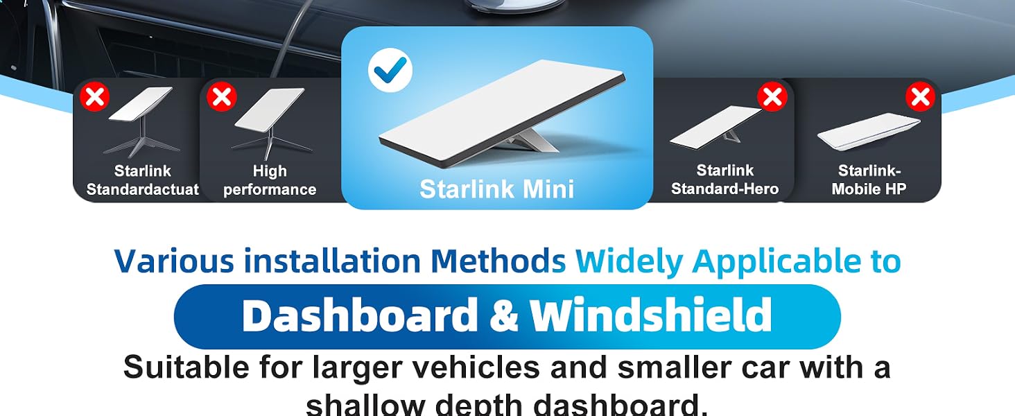 Starlink Mini Car Mount for Dashboard
