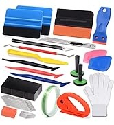 FOSHIO Window Tint Vinyl Wrap Tool Kit with 5M Knife Tape, Felt Squeegee, Micro Squeegee, Wrap Ma...