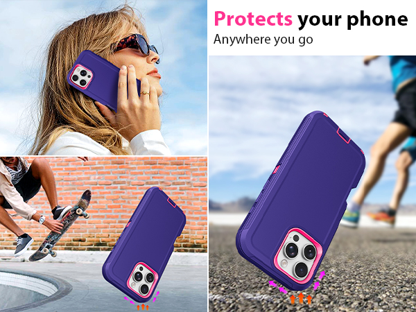 Jelanry iphone 16 pro max phone Case Heavy Duty Rugged Dual-Layer Protection Shockproof Dropproof