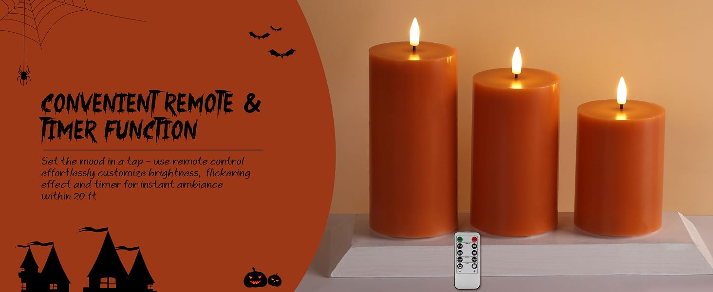 flameless pillar candles