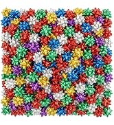 50 Pcs Colorful 1.5 Inch Gift Bows Christmas Bows Metallic Star Bows Party Gifts Wrapping Bows Ad...