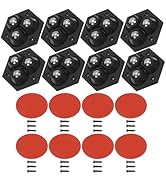 PATIKIL 3/8 Inch Self Adhesive Paste Caster Wheels, 8 Set 360 Degree Low Profile Swivel Universal...
