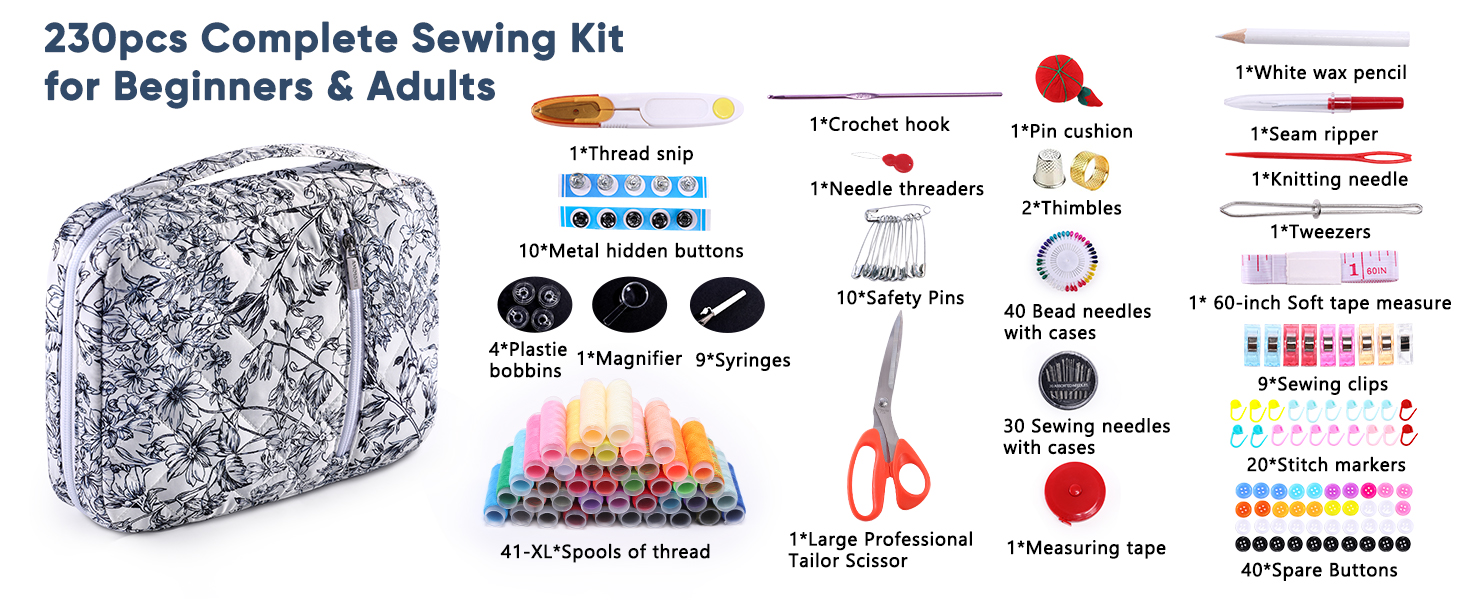 Complete Sewing Kit for Adults