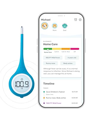 smart digital medical accurate thermometer for fever adult baby kids children newborn with Kinsa app