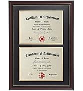 ELSKER&HOME Double Diploma Frames 14x20 for Two 8.5x11 Diplomas,Certificates,Degrees,Documents,Ch...
