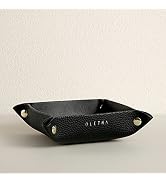 OLETHA Aesthetic Valet Tray, Little Catch-all Dish, Jewelry Holder for Travel, Black