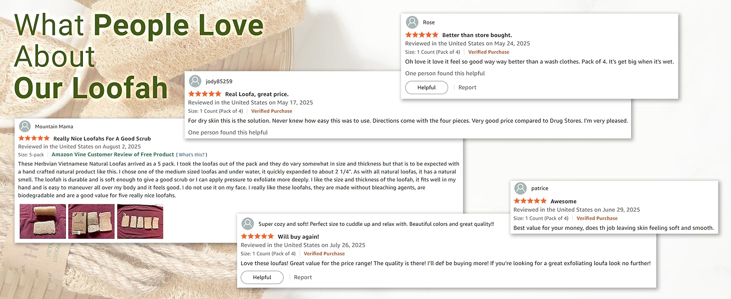 What people love about our loofah
