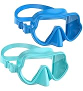 WSTOO Frameless Swim Goggles with Nose Cover for Adults, Panoramic Anti-Glare & Anti-Fog Tempered...