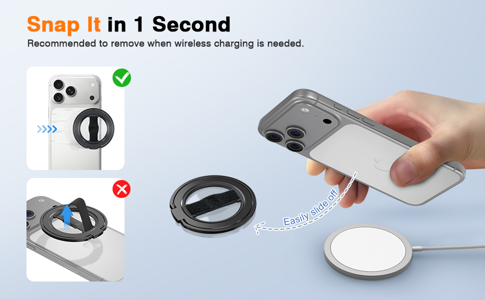 EWA MagSafe Cell Phone Ring Holder Kickstand