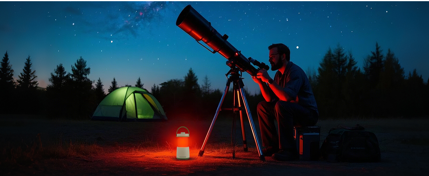 HALOSTORMS light-weighted lantern for night vision in stargazing