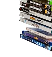 Funturbo Video Game Storage Wall Mount Game Case Holder, Metal Wall Mounted Media Storage Shelves...