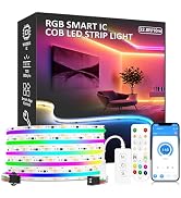 LANXEE RGB IC COB LED Strip Lights, 32.8ft 7200LEDs Smart APP Control | 720 LEDs/m Addressable WS...