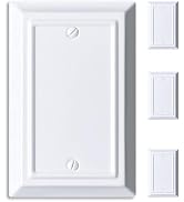 Kisrvopn Metal Electrical Outlet Covers, Light Switch Cover Wall Plates, Mid Size Thicker Decorat...