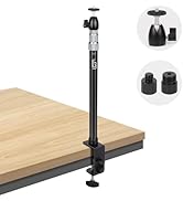 Taisioner Camera Desk Mount Table Stand Webcam Stand with 360°Ball Head Aluminum Alloy Clamp and ...