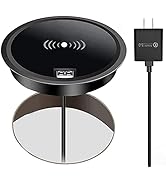 Desk Wireless Charger, hopopower 15W Fast Wireless Charging Station Pad Compatible with iPhone 14...