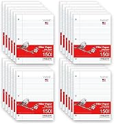 WritePads Loose Leaf Notebook Paper, 8"x10-1/2" Wide Ruled Lined Paper, Bulk Filler Paper, 3 Hole...