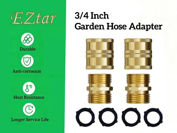 2 Pairs Male to Male & Female to Female Hose Connectors