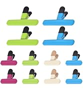Zhtulck 12 PCS Chip Clips Bag Clips Food Clips for Bags Sealing Clip Large Size Food Bag Clips fo...