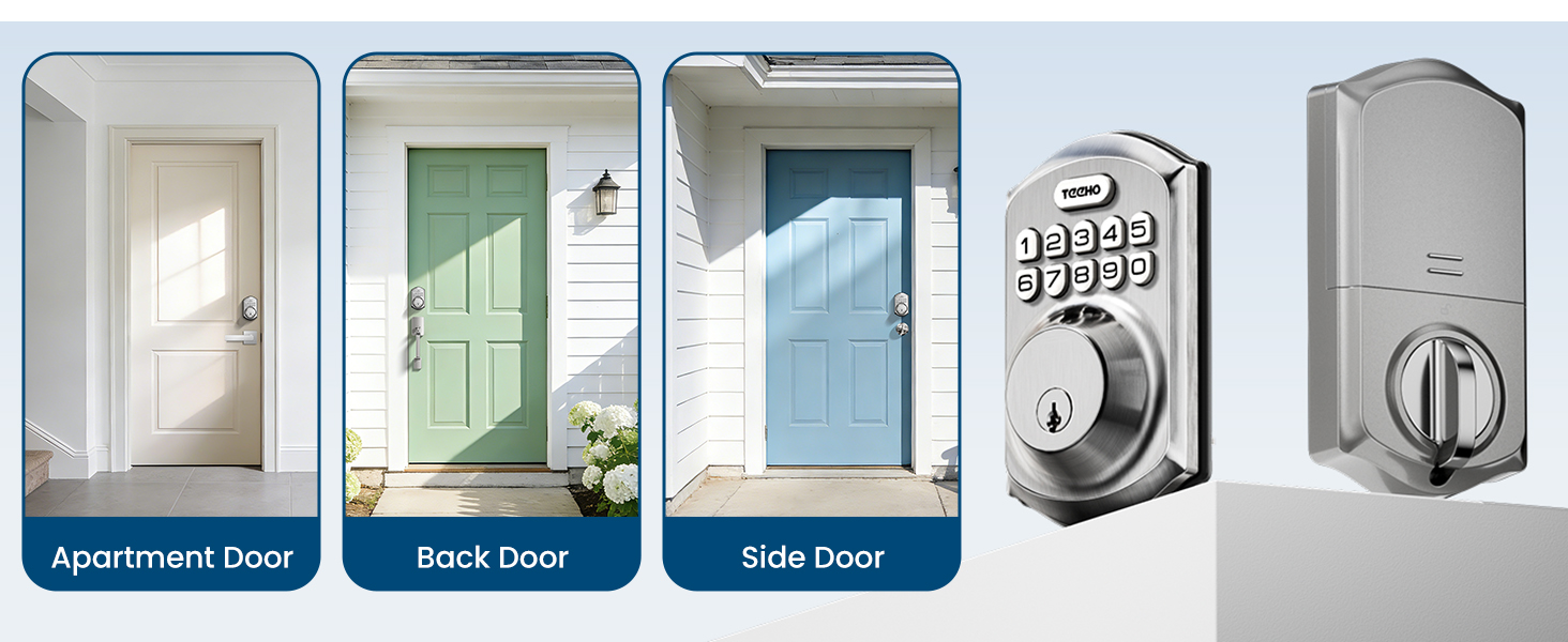 Suitable for front doors, back doors, side doors, apartment doors, and more for versatile home use.