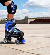 Kuxuan Skates Boys and Girls Camo Adjustable Roller Skates with Light up Wheels, Fun Illuminating...