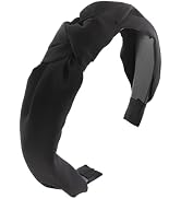 Satin Knot Headband for Women (Black)