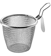 Silver Dumpling Noodle Strainer, Fine Mesh Strainer with Handle Colanders Food Strainers Colander...