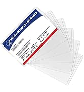 Sooez 10 Pack New Medicare Card Holder Protector Sleeves, 12Mil Clear PVC Soft Water Resistant Me...