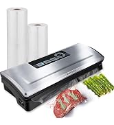Potane Vacuum Sealer Machine, 85kPa Pro Vacuum Food Sealer, 8-in-1 Easy Presets, 4 Food Modes, Dr...