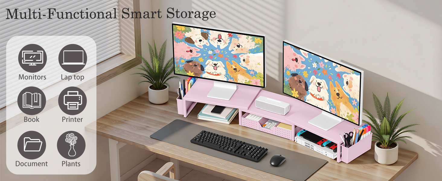 Dual Monitor Stand Riser