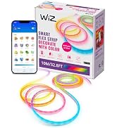 WiZ Connected Neon Smart Flex Strip, 32.8 ft (Two 16.4ft Flex LED Strips), 16 Million Colors, Sha...