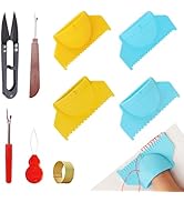 Edge Stitch Lock and Sewing Gauge Kit, 3mm/4mm Edge Sewing Lockranding Tool, SewingTemplates Rule...