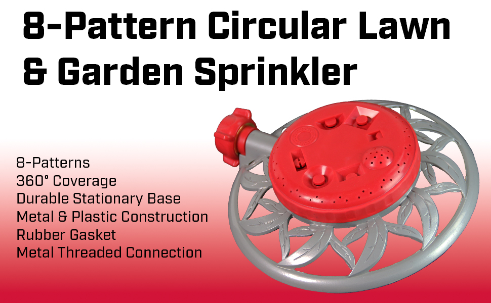 8 pattern sprinkler, circular sprinkler, gardening, irrigation, watering lawn care
