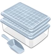 ARTLEO Ice Cube Maker Trays for Freezer with Lid and Storage Box, Easy Release 55 Mini Nugget Ice...