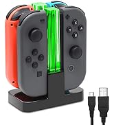 FastSnail Charging Dock Compatible with Nintendo Switch for Joy Con & OLED Model Controller with ...
