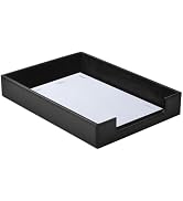 RHCSZ PU Leather Letter Tray - Load Documents Trays Front for Office Desktop Organizer - Desk Mag...