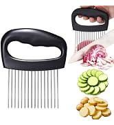 Hendiy Extra-Large Onion Holder for Slicing, 304 Stainless Steel | 16 Long Needles, Vegetable Cho...