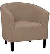 Easy-Going Stretch Club Armchair Slipcover 1 Piece Barrel Tub Sofa Cover Furniture Protector Jacq...