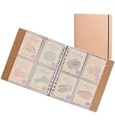 PABCK 100 Pockets Kraft Paper Binder Sheet Garden Seeds Packet Storage Book 4 Side Loading (Slot ...