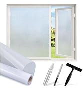 SUNBABY Frosted Privacy Window Film, Light in, Static Cling, 23.6"x78.7" | Day & Night Privacy, S...