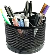 SETTFRFE Rotating Pen/Pencil Holder for Desk,Supplies Organizer Pen Caddy,6 Compartments Spinning...