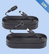 ANLINK 2 Pack 33ft 10M DC Power Extension Cable, 2PCS DC 12V Power Adapter Extension Cord 5.5mm x...