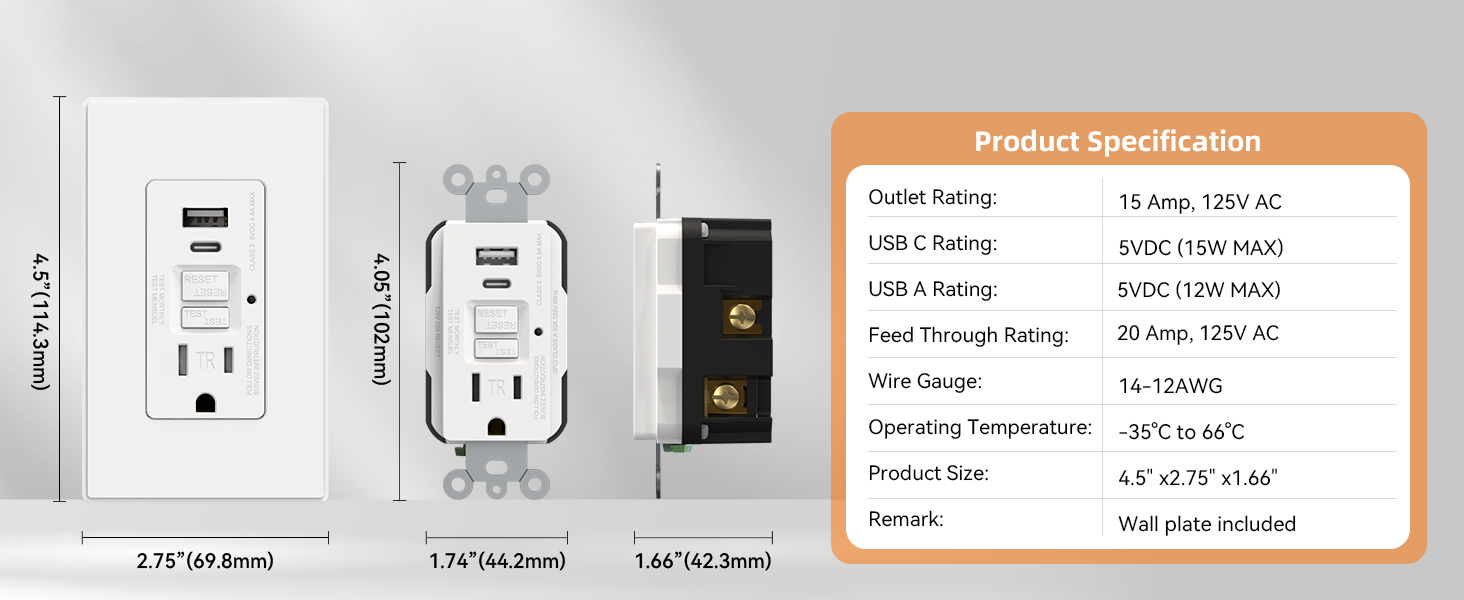 15 Amp Self-Test GFCI