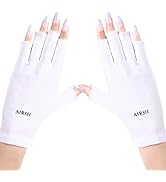 AIRSEE UV Gloves for Nail Lamp,Professional UPF50+ UV Protection Gloves for Manicures Nail Art,Fi...