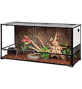 REPTI ZOO 85 Gallon Large Reptile Tank, Wide & Tall Tempered Glass Large Reptile Terrarium 47.2" ...