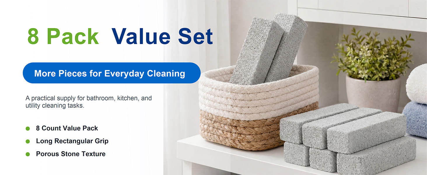 8 pack value set pumice cleaning sticks