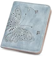 KITEVIUN Small RFID Wallet Women Ultra Thin Slim Womens Wallet Mini Compact Bifold Pocket Ladies ...
